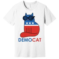 Vote Democat Cat Democrat Liberal Cat Lover Funny Premium T-Shirt