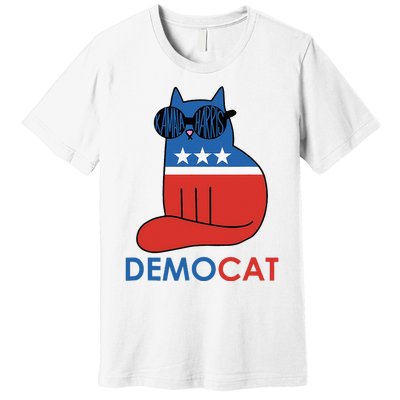 Vote Democat Cat Democrat Liberal Cat Lover Funny Premium T-Shirt