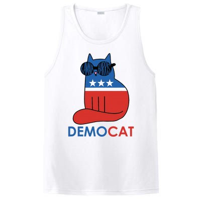 Vote Democat Cat Democrat Liberal Cat Lover Funny PosiCharge Competitor Tank