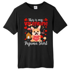 Valentines Day Cute Corgi This Is My Valentine Pajama Cute Gift Tall Fusion ChromaSoft Performance T-Shirt