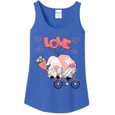 Valentines Day Cute Love Heart Gnome Leopard Cheetah Print Great Gift Ladies Essential Tank