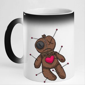 VooDoo Doll Cartoon 11oz Black Color Changing Mug