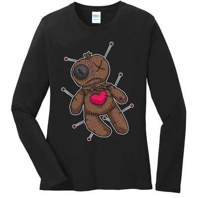 VooDoo Doll Cartoon Ladies Long Sleeve Shirt