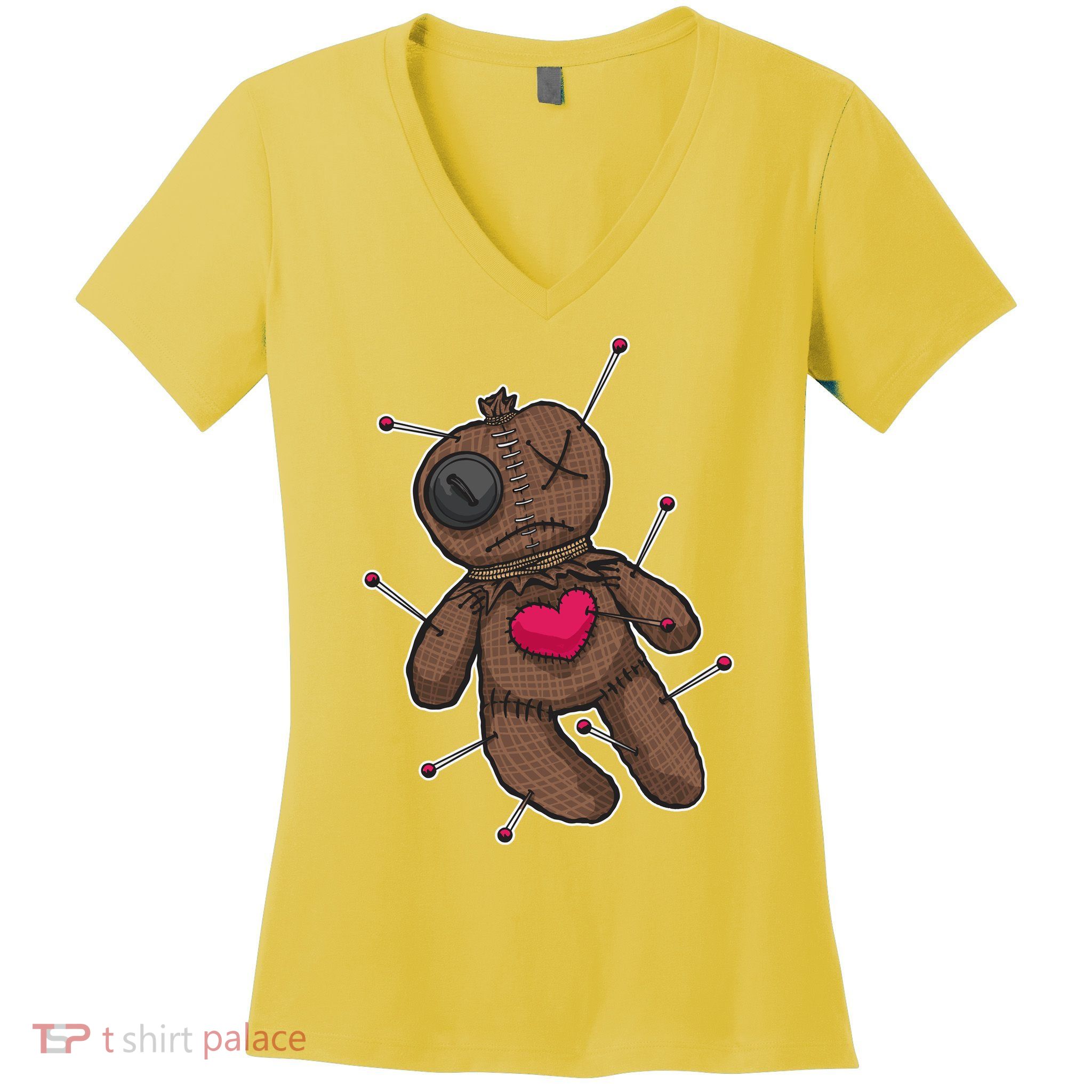 VooDoo Doll Cartoon Women's V-Neck T-Shirt