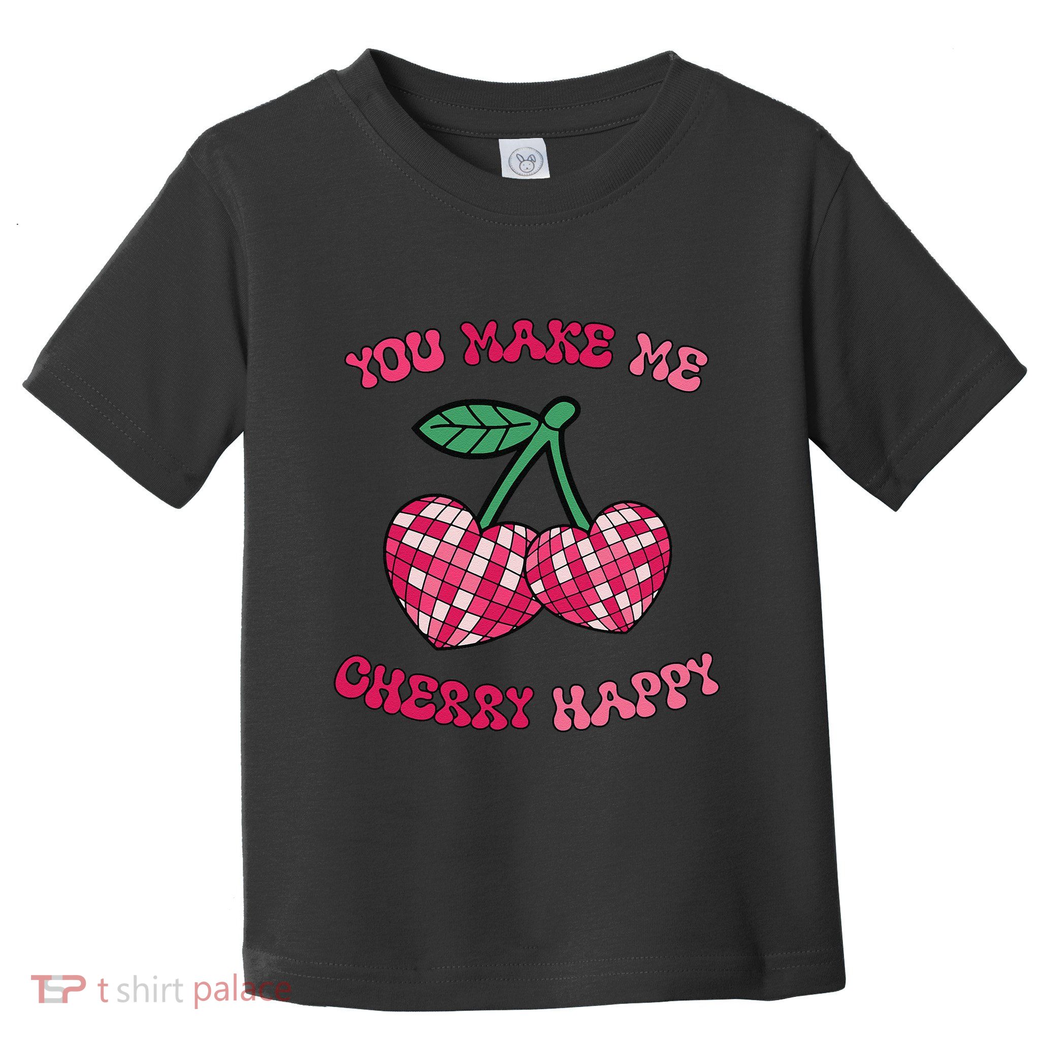 Valentines Day Cherry Hearts Love Make Cherry Happy Toddler T-Shirt
