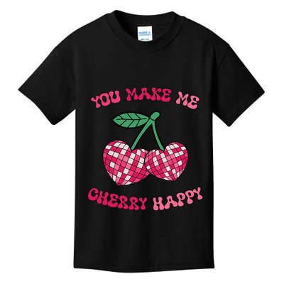 Valentines Day Cherry Hearts Love Make Cherry Happy Kids T-Shirt
