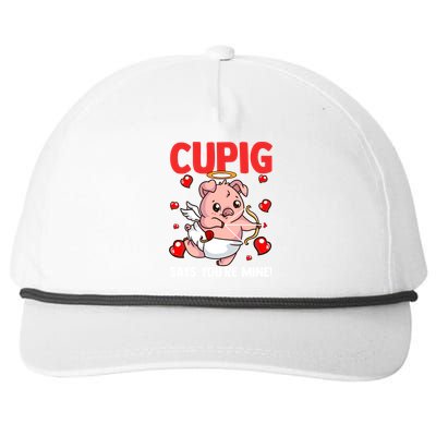 Valentines Day Cupig Says You're Mine Cupidon Funny Pig Love Gift Snapback Five-Panel Rope Hat