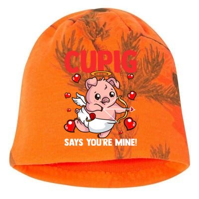 Valentines Day Cupig Says You're Mine Cupidon Funny Pig Love Gift Kati - Camo Knit Beanie