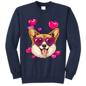 Valentines Day Corgi Heart Couples Love Day Corgi Dog Lover Sweatshirt