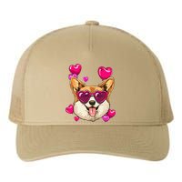 Valentines Day Corgi Heart Couples Love Day Corgi Dog Lover Yupoong Adult 5-Panel Trucker Hat