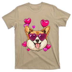 Valentines Day Corgi Heart Couples Love Day Corgi Dog Lover T-Shirt