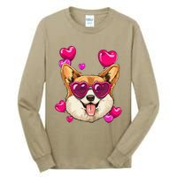 Valentines Day Corgi Heart Couples Love Day Corgi Dog Lover Tall Long Sleeve T-Shirt