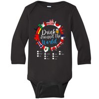 Vacation Drinking Countries International National Baby Long Sleeve Bodysuit