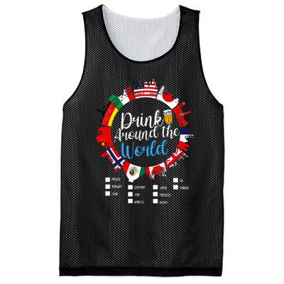 Vacation Drinking Countries International National Mesh Reversible Basketball Jersey Tank