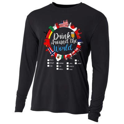 Vacation Drinking Countries International National Cooling Performance Long Sleeve Crew