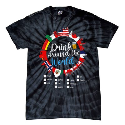 Vacation Drinking Countries International National Tie-Dye T-Shirt