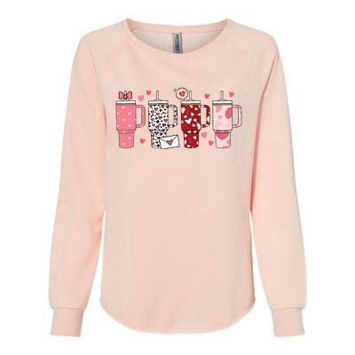 Valentines Day Cup Womens California Wash Sweatshirt