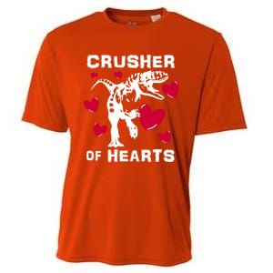 Valentine's Day Crusher Of Hearts Funny Tgiftrex Dinosaur Cool Gift Cooling Performance Crew T-Shirt