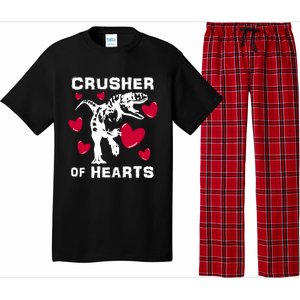 Valentine's Day Crusher Of Hearts Funny Tgiftrex Dinosaur Cool Gift Pajama Set