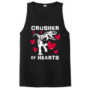 Valentine's Day Crusher Of Hearts Funny Tgiftrex Dinosaur Cool Gift PosiCharge Competitor Tank