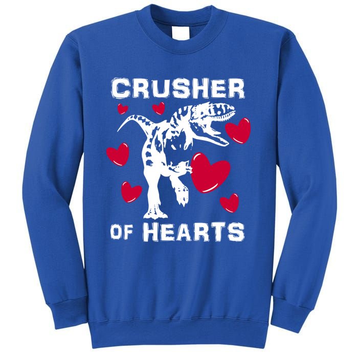 Valentine's Day Crusher Of Hearts Funny Tgiftrex Dinosaur Cool Gift Sweatshirt