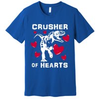 Valentine's Day Crusher Of Hearts Funny Tgiftrex Dinosaur Cool Gift Premium T-Shirt