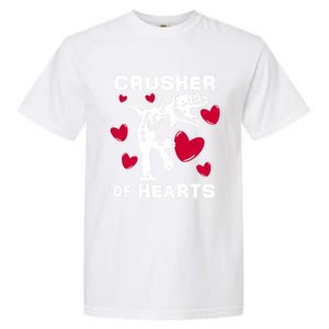 Valentine's Day Crusher Of Hearts Funny Tgiftrex Dinosaur Cool Gift Garment-Dyed Heavyweight T-Shirt