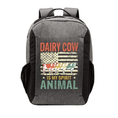 Vintage Dairy Cow Spirit Animal Lover Retro Us American Flag Meaningful Gift Vector Backpack