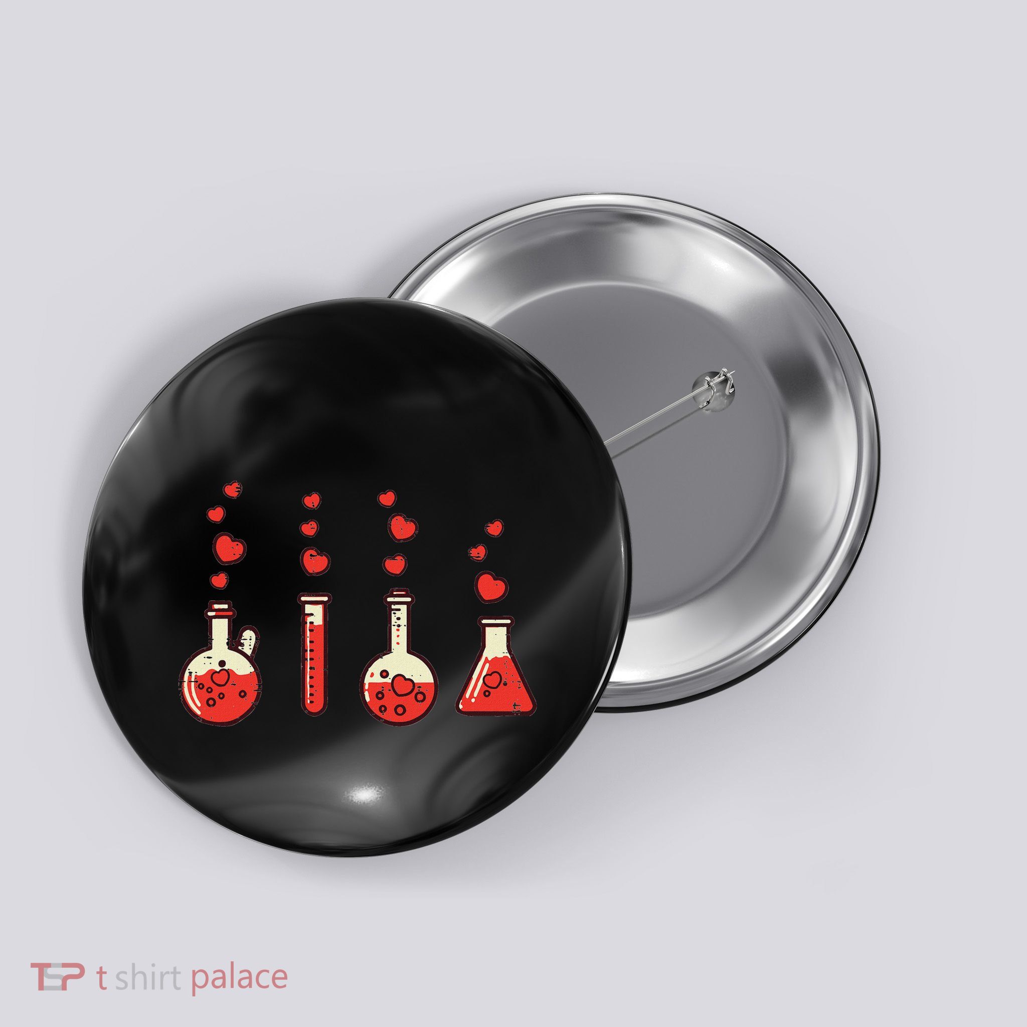 Valentines Day Chemistry Science Nerd Chemist Button