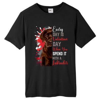 Valentines Day Chocolate Labrador Mom Mother Lab Mum Mummy Gift Tall Fusion ChromaSoft Performance T-Shirt