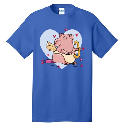 Valentine’s Day Cupid Pig Friend Friend Gift Tall T-Shirt