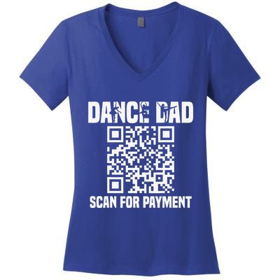 Vintage Dancing Daddy Scan For Payment Proud Dad Women's V-Neck T-Shirt