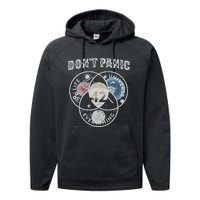 Venn Diagram DonT Panic Life The Universe And Everything 42 Performance Fleece Hoodie