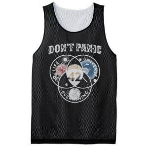 Venn Diagram DonT Panic Life The Universe And Everything 42 Mesh Reversible Basketball Jersey Tank