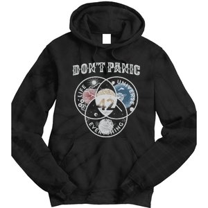 Venn Diagram DonT Panic Life The Universe And Everything 42 Tie Dye Hoodie