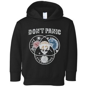 Venn Diagram DonT Panic Life The Universe And Everything 42 Toddler Hoodie