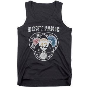 Venn Diagram DonT Panic Life The Universe And Everything 42 Tank Top