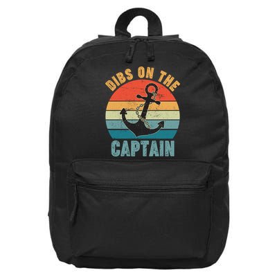 Vintage Distressed Dibs On The Captain 16 in Basic Backpack