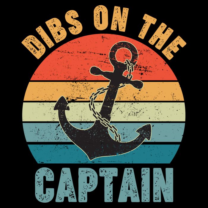 Vintage Distressed Dibs On The Captain Tie-Dye T-Shirt