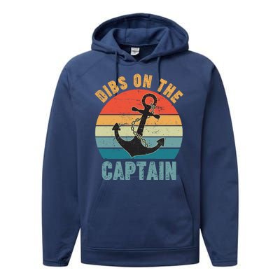 Vintage Distressed Dibs On The Captain Performance Fleece Hoodie