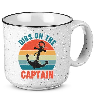 Vintage Distressed Dibs On The Captain 15oz Campfire Ceramic Mug