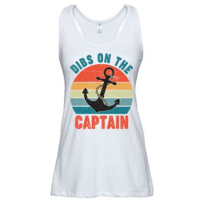 Vintage Distressed Dibs On The Captain Ladies Essential Flowy Tank
