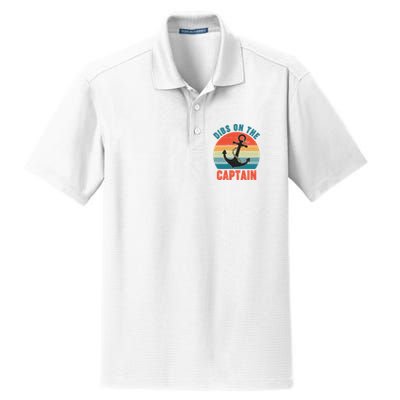 Vintage Distressed Dibs On The Captain Dry Zone Grid Polo