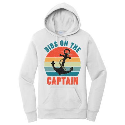 Vintage Distressed Dibs On The Captain Women's Pullover Hoodie
