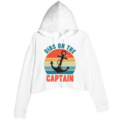 Vintage Distressed Dibs On The Captain Crop Fleece Hoodie