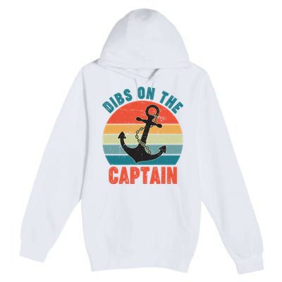 Vintage Distressed Dibs On The Captain Premium Pullover Hoodie