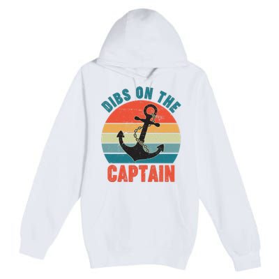 Vintage Distressed Dibs On The Captain Premium Pullover Hoodie