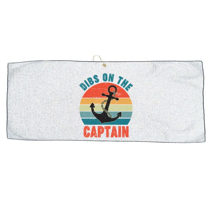 Vintage Distressed Dibs On The Captain Large Microfiber Waffle Golf Towel