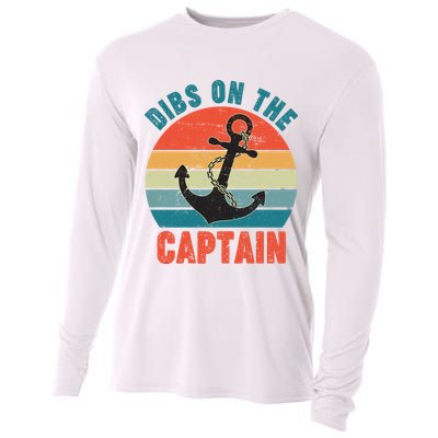 Vintage Distressed Dibs On The Captain Cooling Performance Long Sleeve Crew