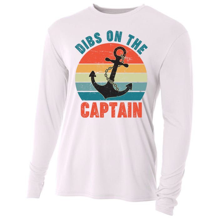 Vintage Distressed Dibs On The Captain Cooling Performance Long Sleeve Crew